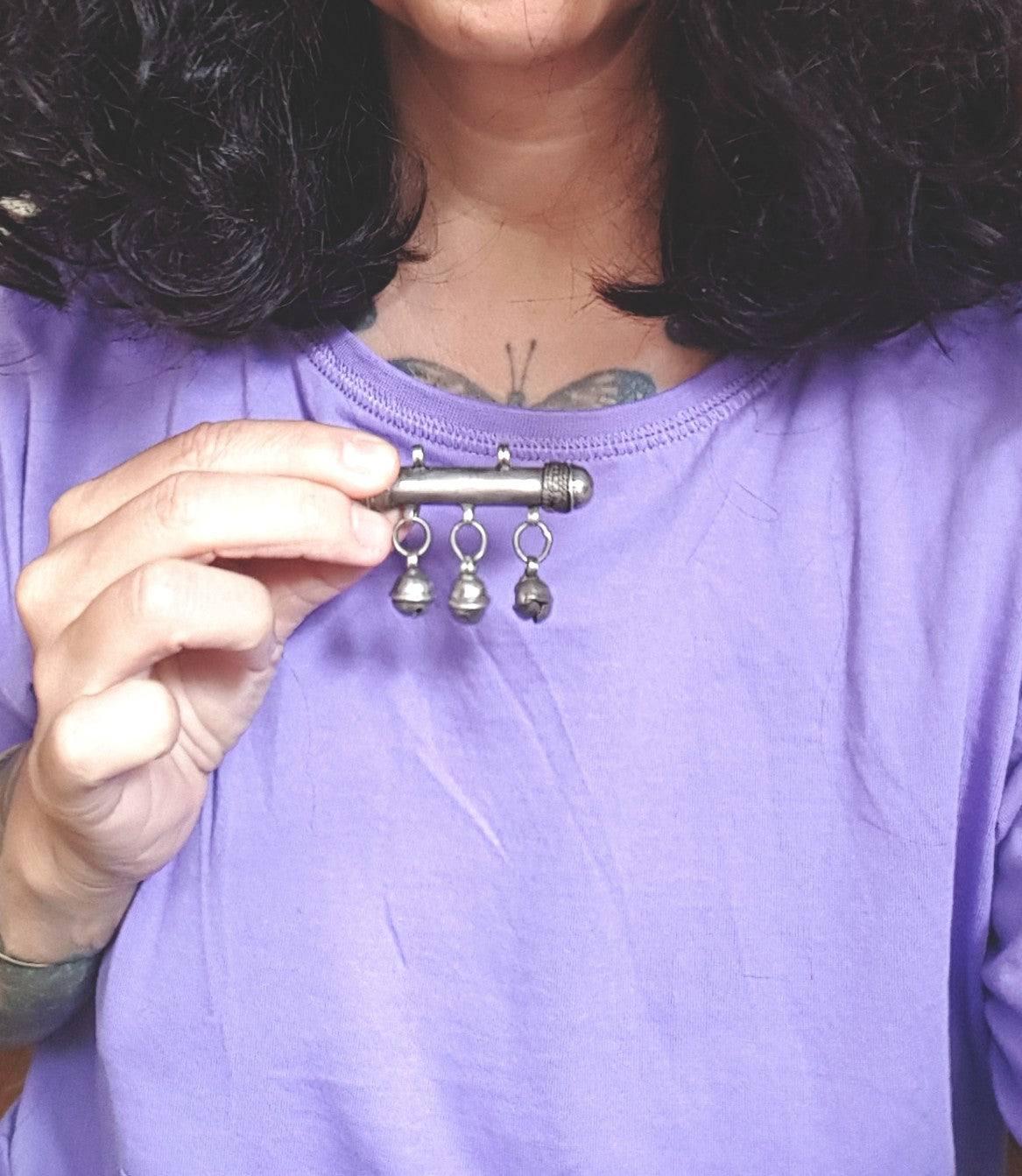 Ottoman Silver Pendant with Bells