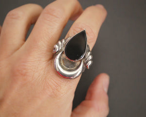 Ethnic Onyx Ring from India - Size 9