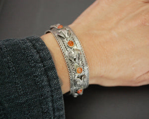 Yemeni Filigree Bracelet with Carnelian