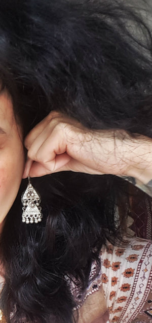 Rajasthani Silver Earrings