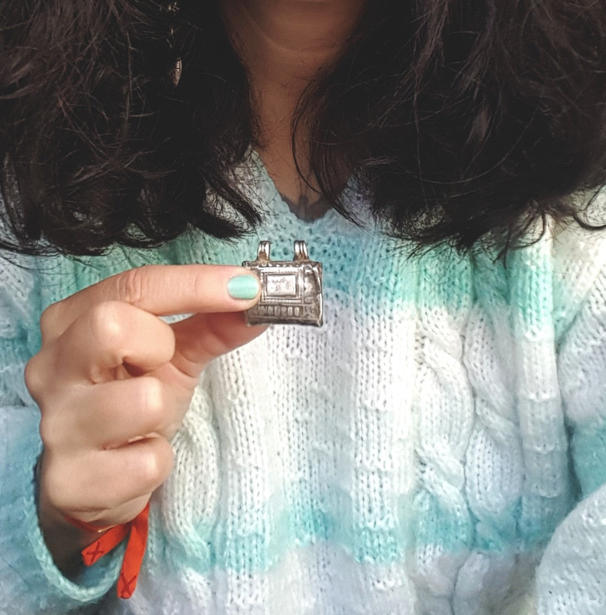 Old Yemeni Silver Box Pendant