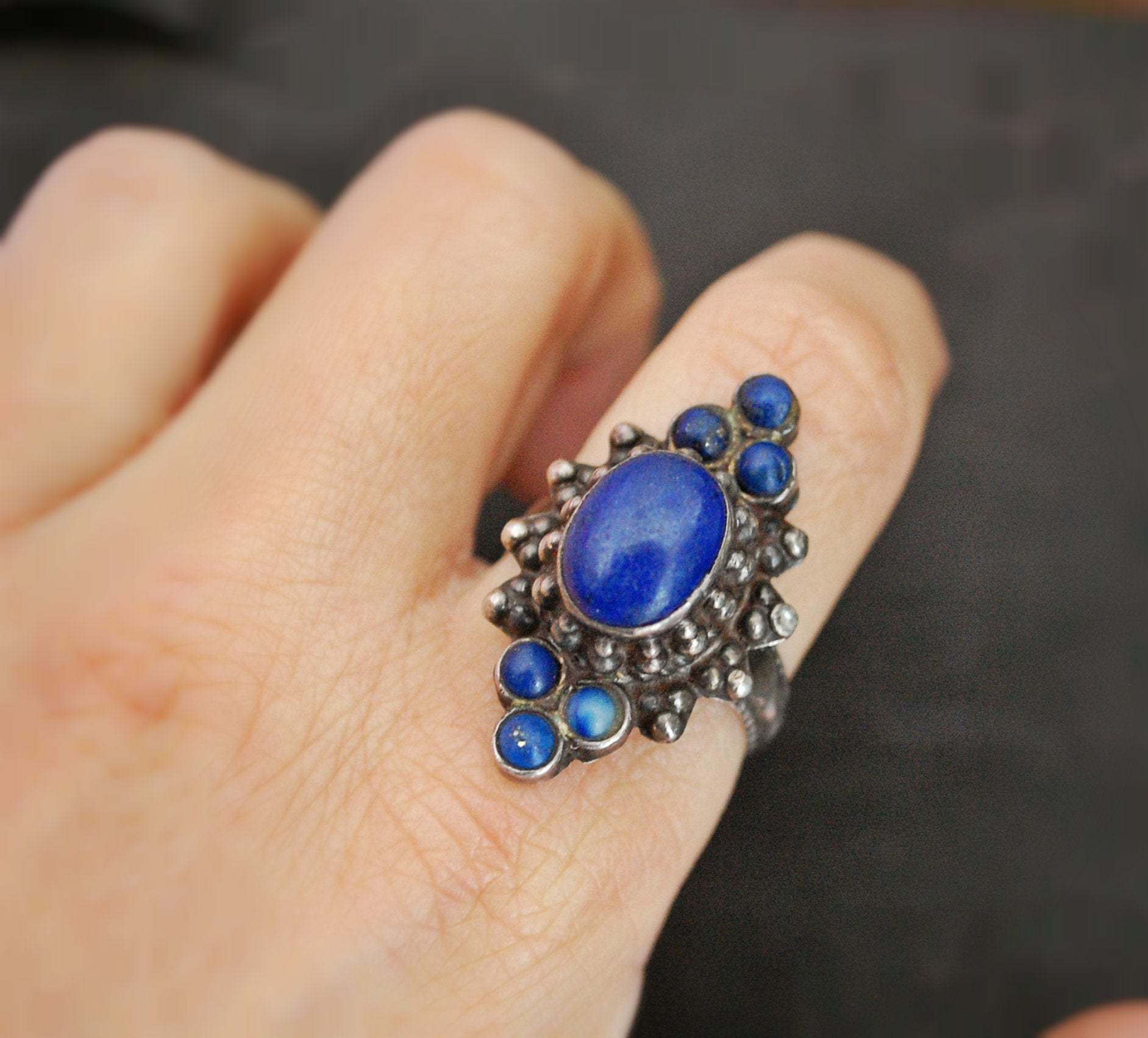 Ethnic Nepali Lapis Lazuli Ring - Size 10