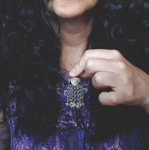 Old Uzbek Silver Tassel Pendant