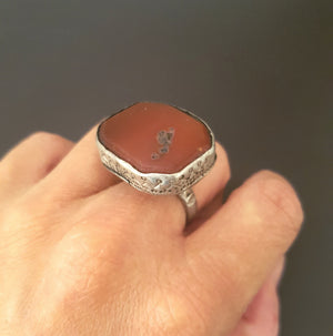 Turkmen Carnelian Ring - Size 7