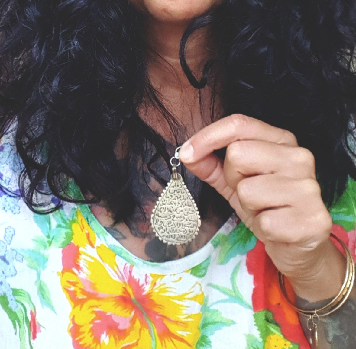 Old Arabic Script Pendant