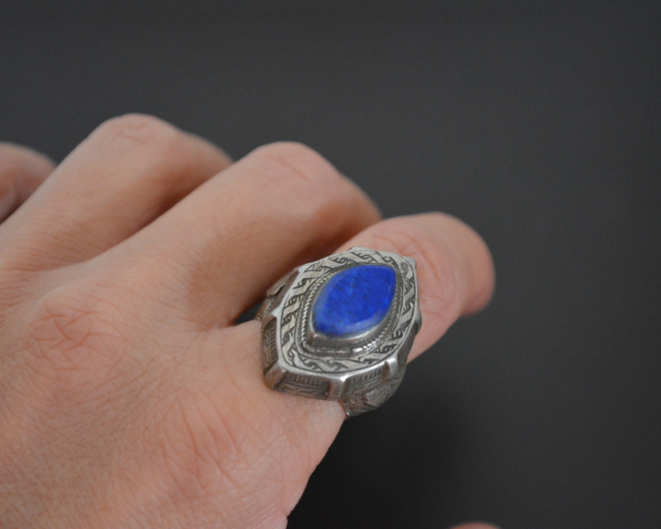 Afghani Lapis Lazuli Ring - Size 8