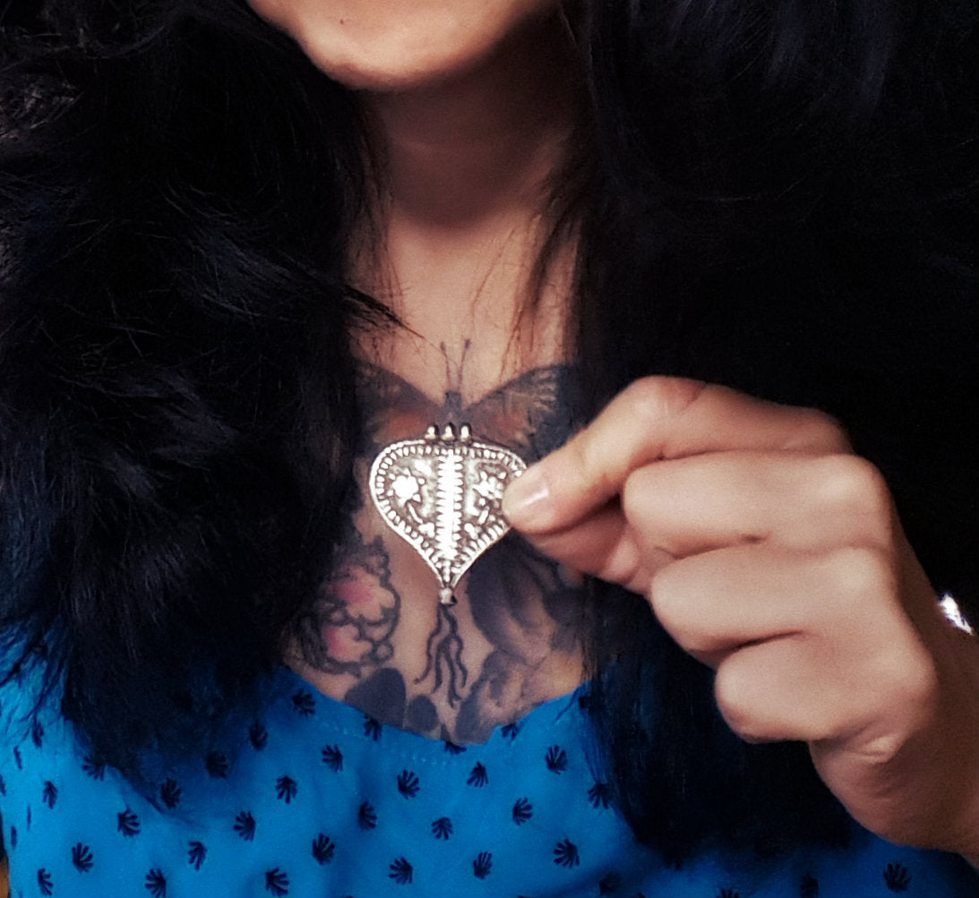 Old Rajasthani Silver Pendant