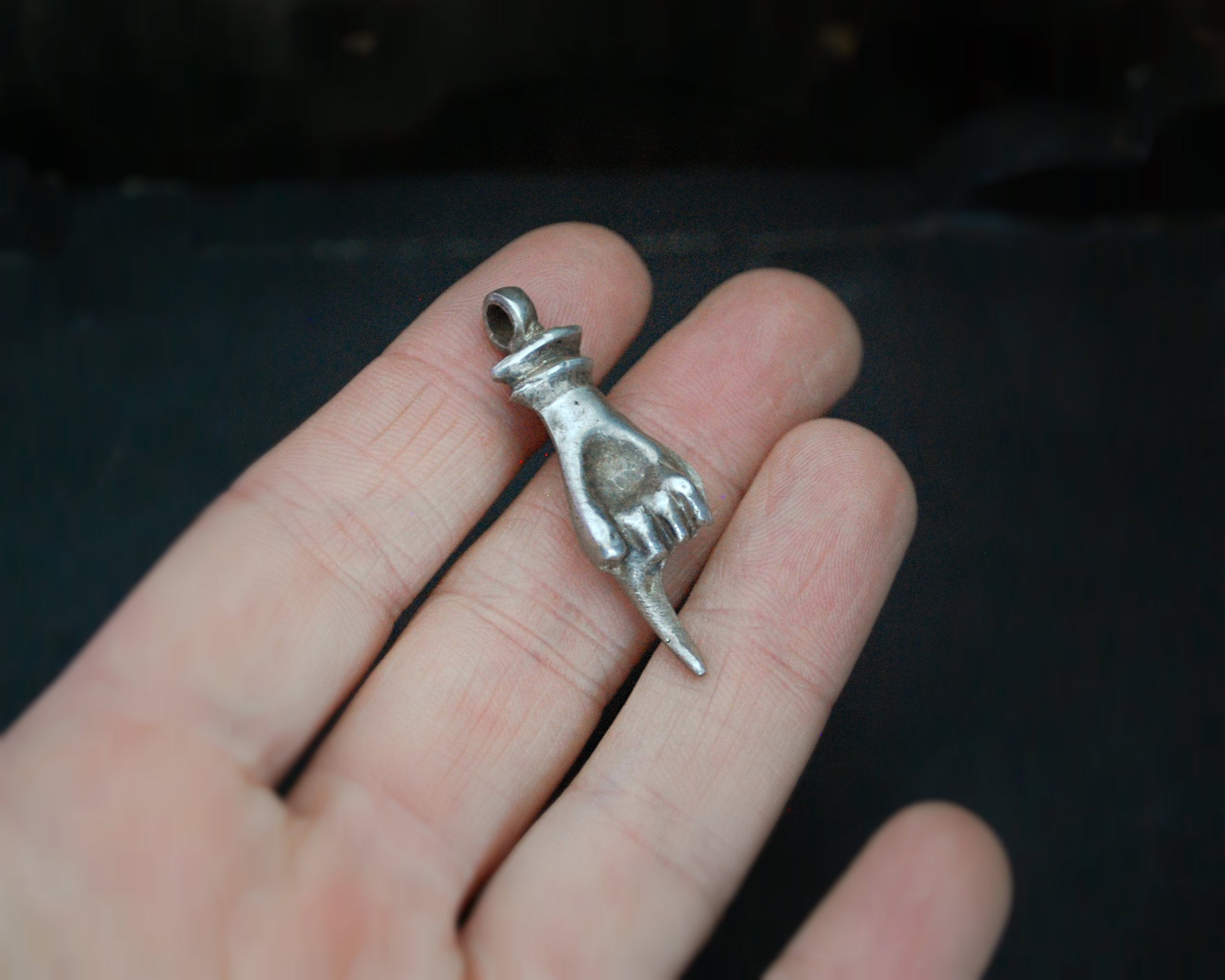 Solid Silver Hand Pendant