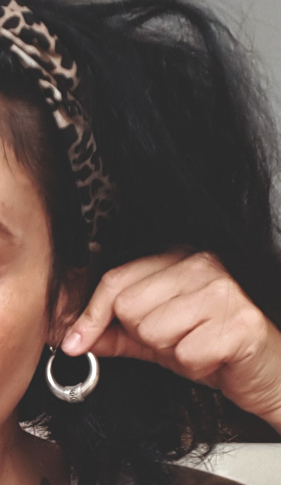 Ethnic Hoop Earrings from India - MEDIUM -