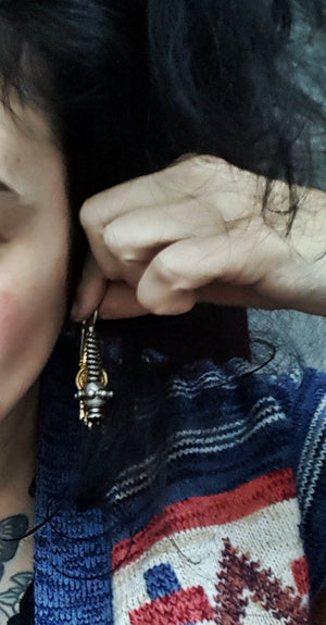 Antique Afghani Earrings with Glass