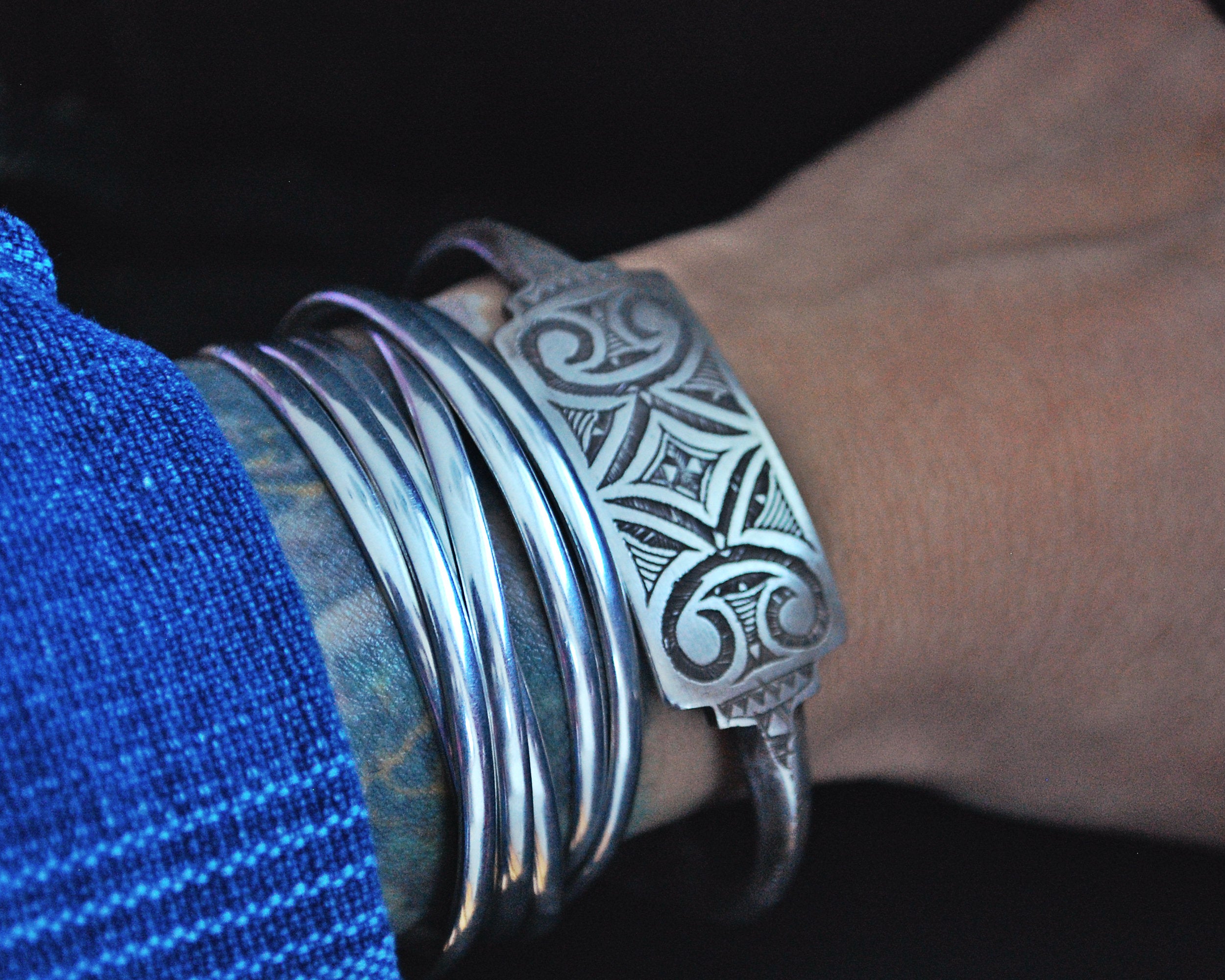 Inciseled Mauritanian Cuff Bracelet