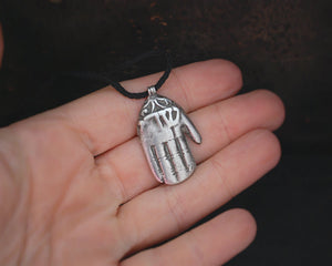 Jewish Hamsa Pendant with Hebrew Writing