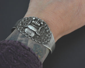 Old Silver Barong Cuff Bracelet from Bali