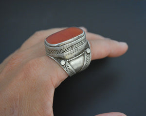 Turkmen Carnelian Ring - Size 9