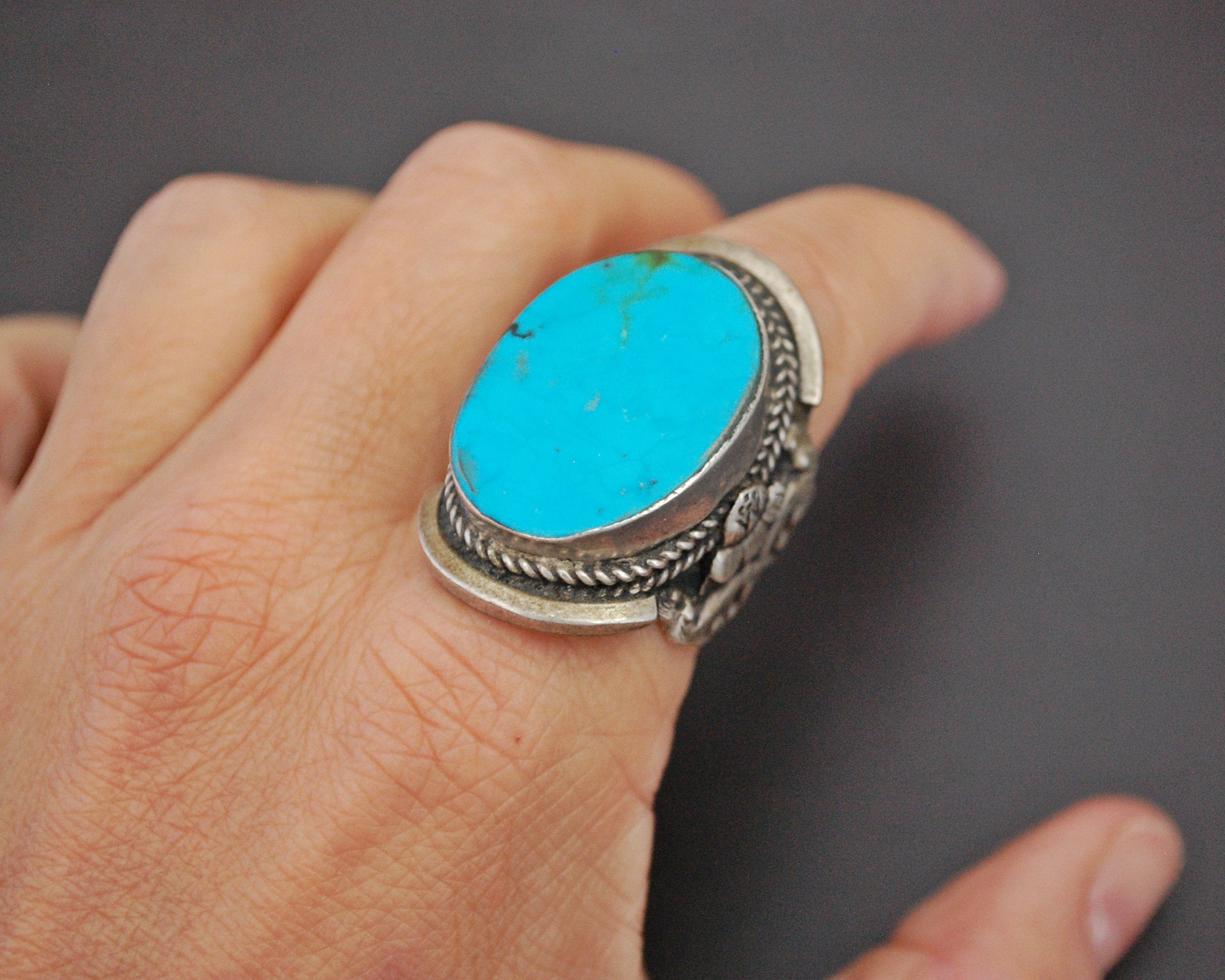 Nepali Turquoise Ring - Size 10.5