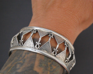 Egyptian Ankh Cuff Bracelet