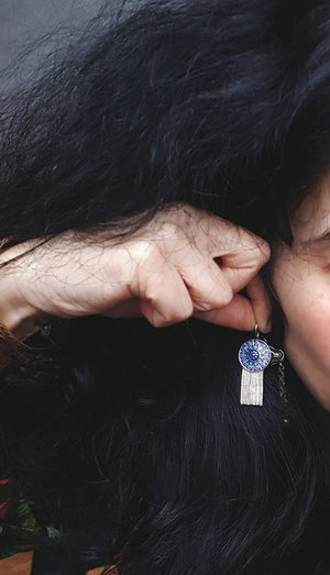 Turkish Enamel Tassel Earrings