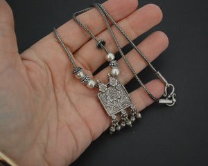 Rajasthani Silver Lotus Necklace