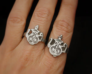 Old Berber Teapot Ring - Size 7.5 & 8.5