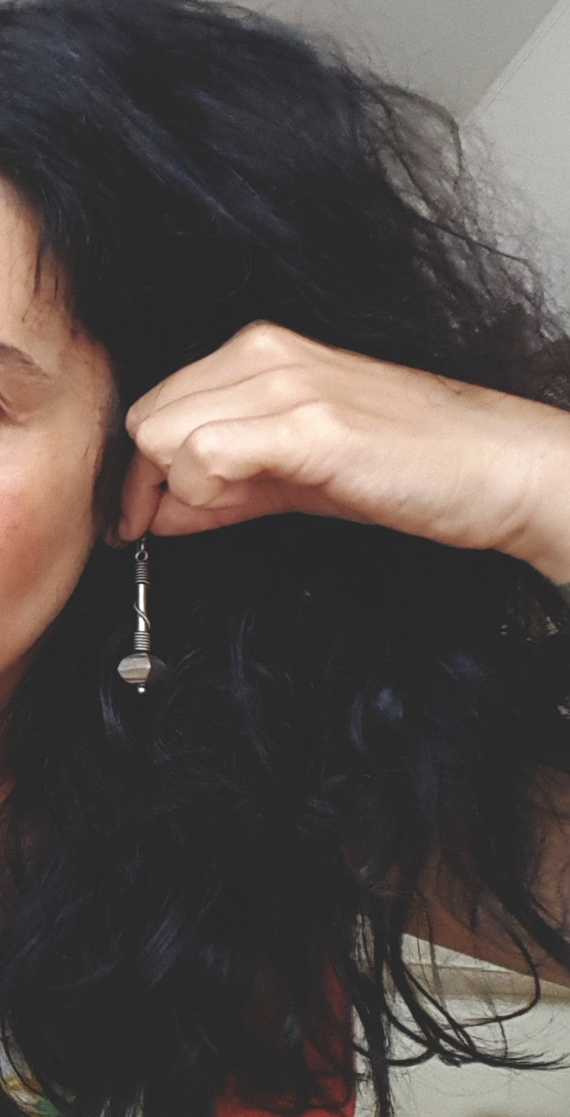Vintage Indian Silver Dangle Earrings