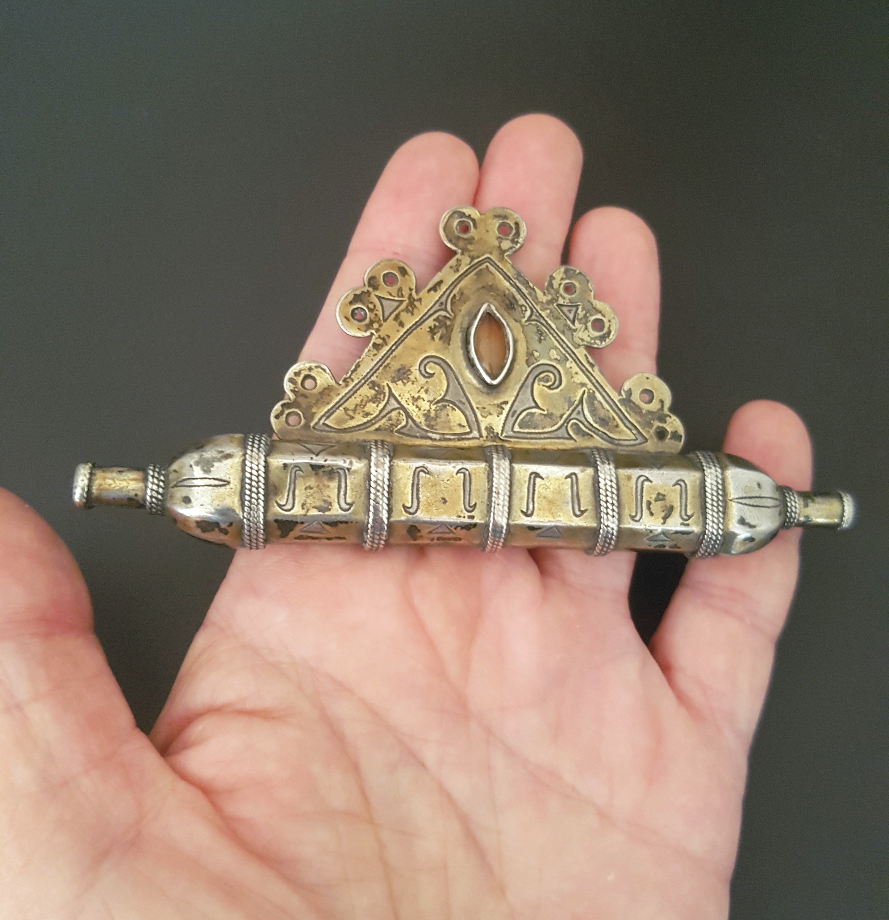 Old Turkmen Pendant with Carnelian