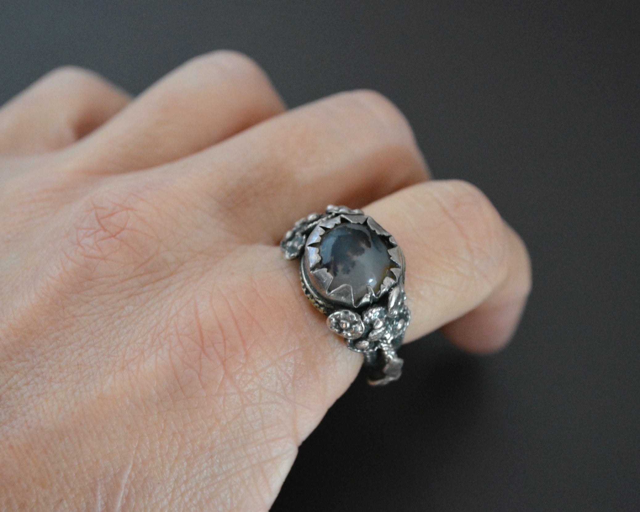 Antique Yemeni Agate Ring - Size 7