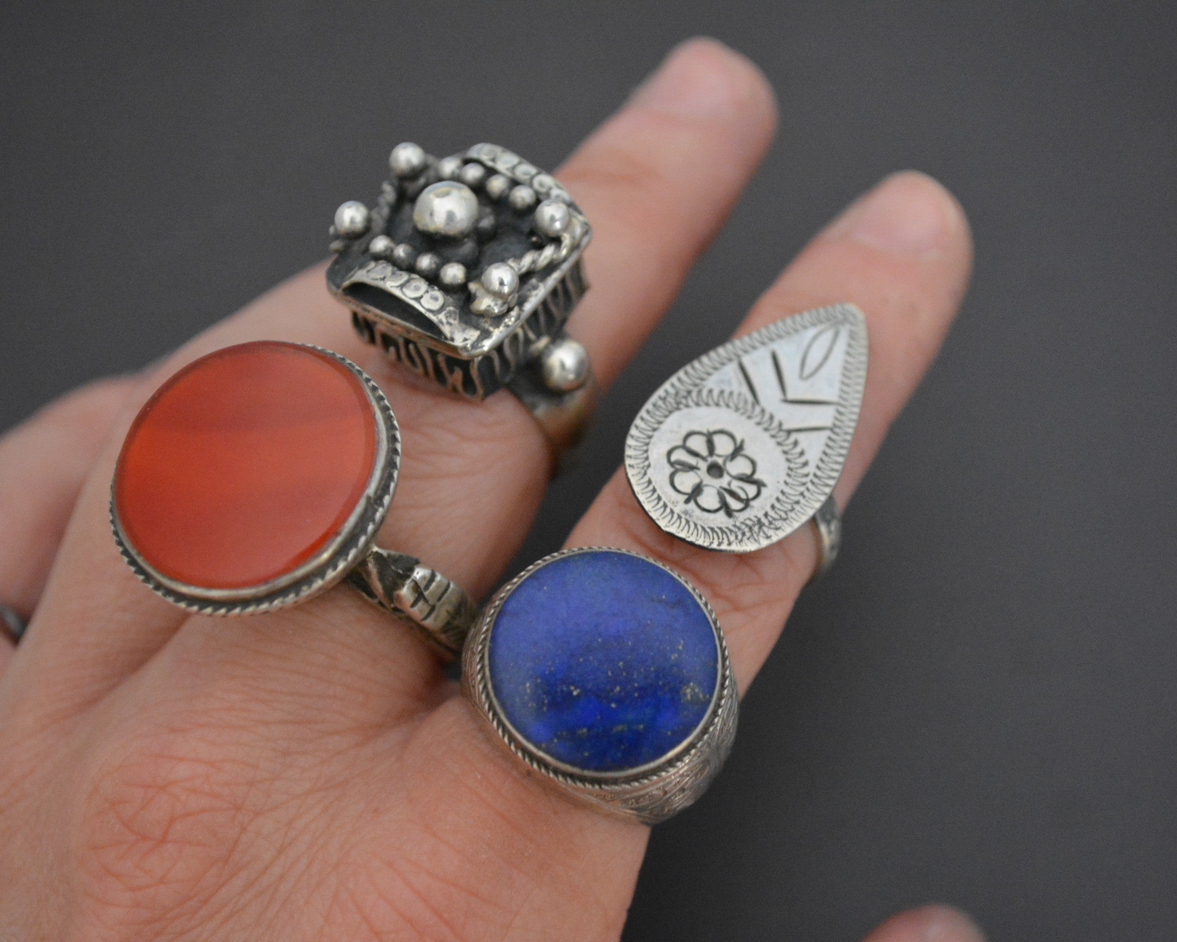 Old Rajasthani Silver Ring - Size 6.5
