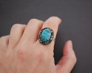 Scarab Ring from Egypt - Size 8.5