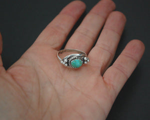 Ethnic Turquoise Ring - Size 8.75