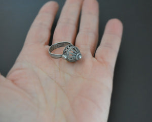 Yemeni Silver Filigree Ring - Size 5.75