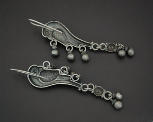 Indian Birdy Silver Earrings with Bells