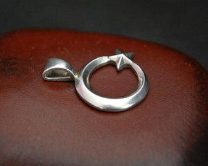 Crescent Moon and Star Pendant