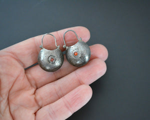 Reserved for A. - Nepali Coral Lotus Basket Earrings