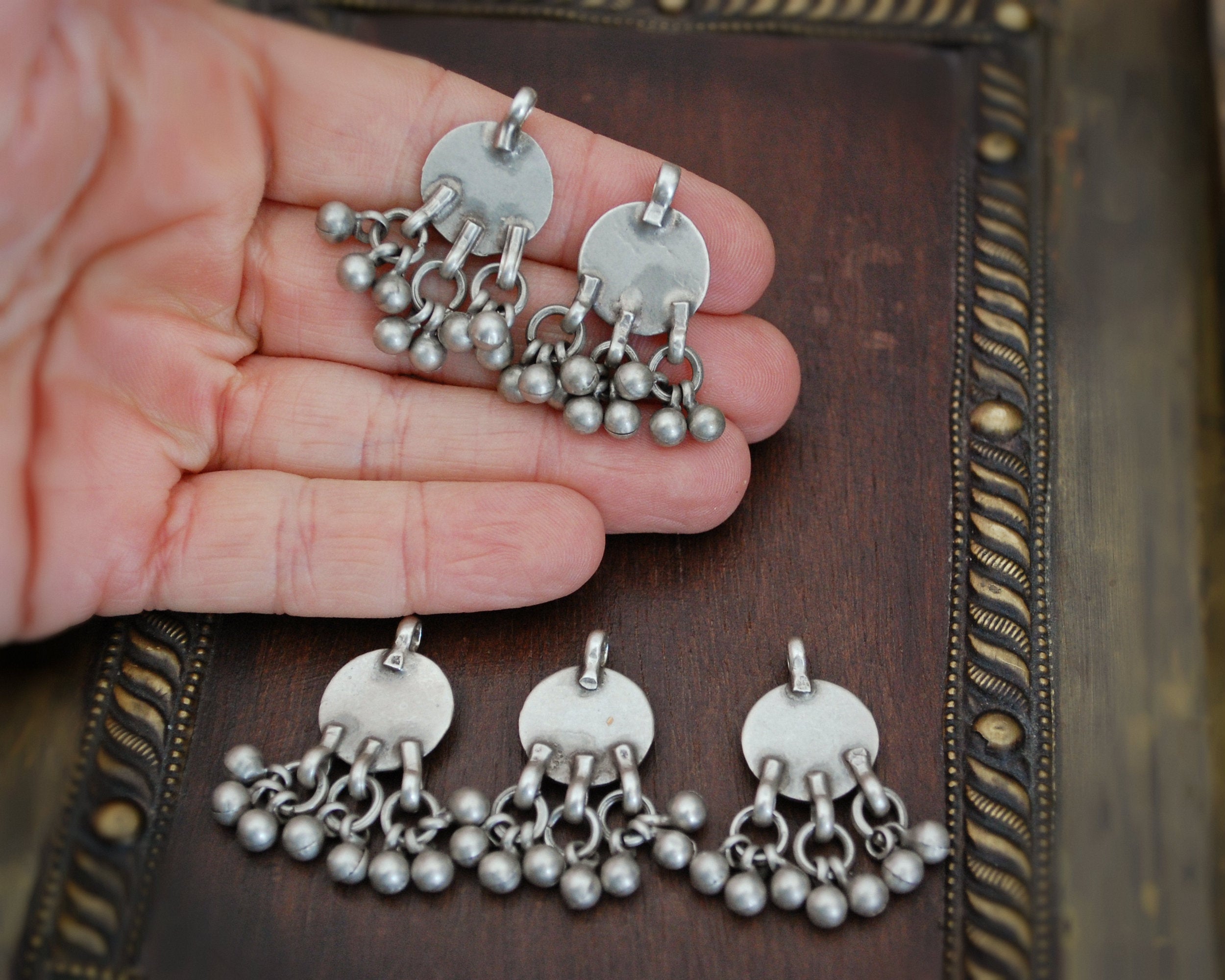 Old Afghani Silver Charms with Bells