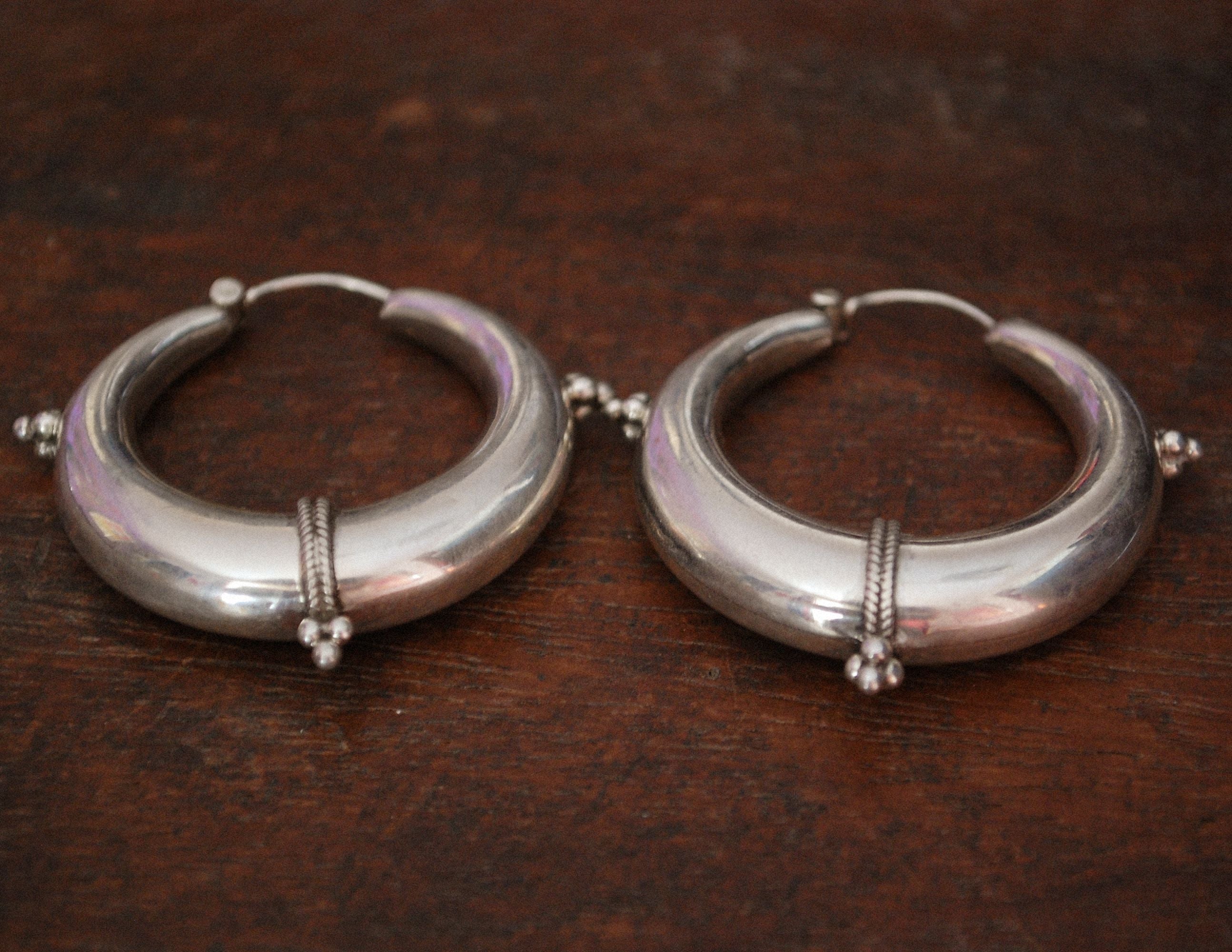 Ethnic Hoop Earrings - LARGE