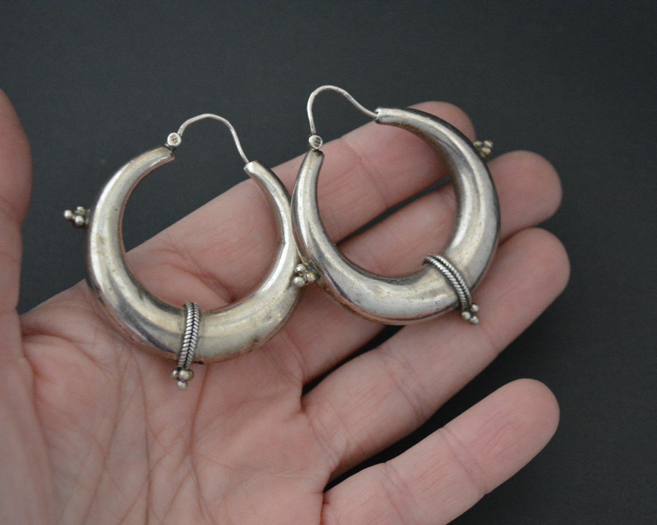 Ethnic Hoop Earrings - LARGE