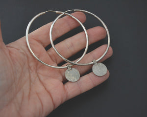 XLARGE Hoop Earrings with Coins