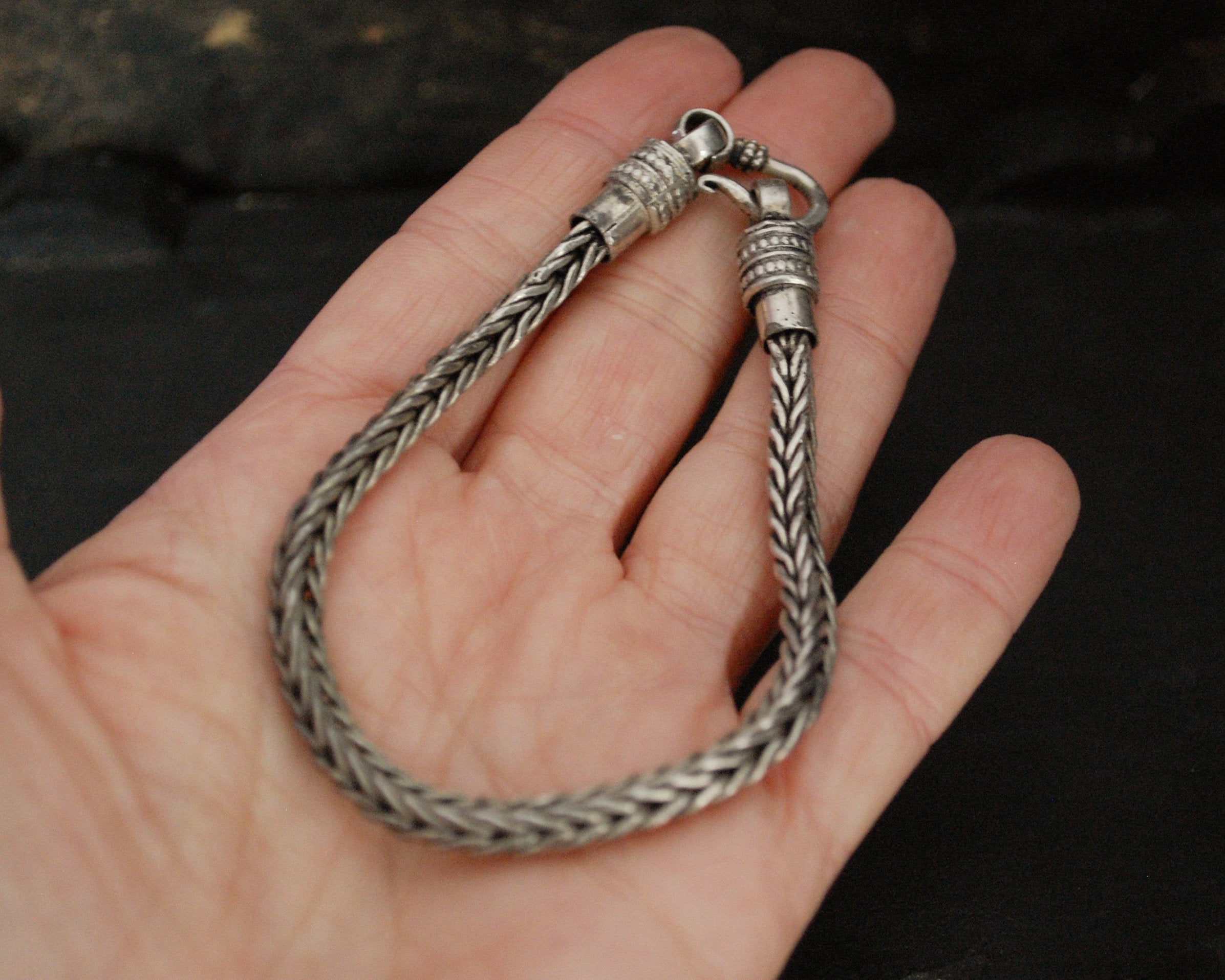 Woven Rajasthani Snake Chain Bracelet