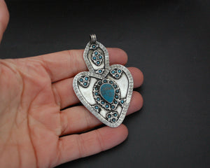 Turkmen Asyk Pendant with Turquoise