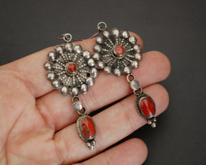 Ethnic Coral Earrings from Nepal