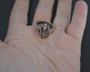 Ganesha Sterling Silver Ring - Size 6.5