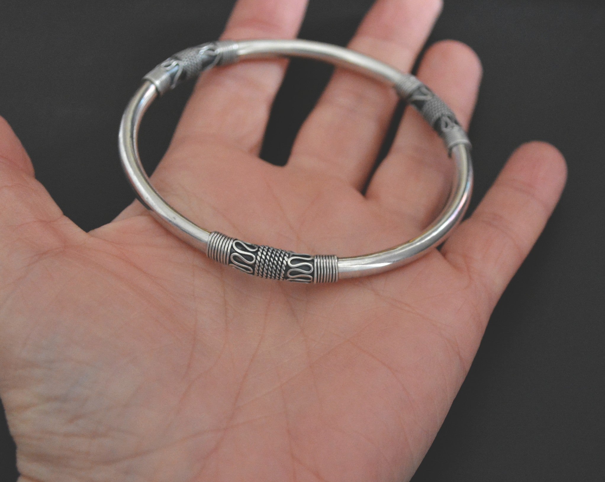 Ethnic Bangle Bracelet from Bali - LARGE