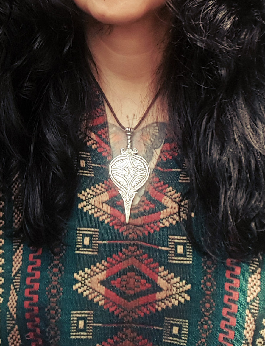 Indian Tribal Silver Pendant