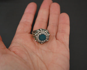 Ethnic Aventurine Ring from Afghanistan - Size 7.5