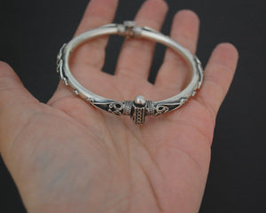 Indian Hinged Silver Bracelet