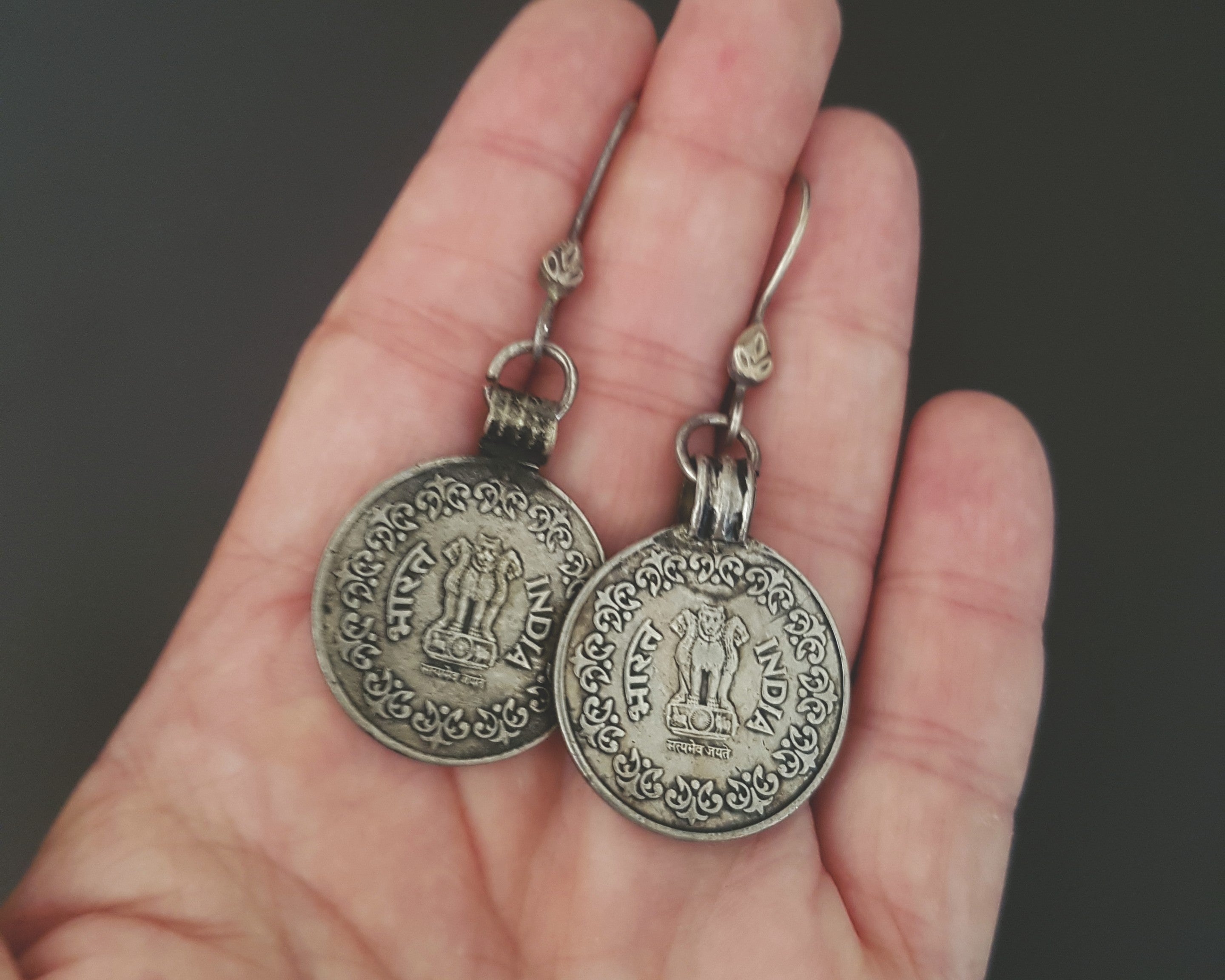 Ethnic Coin Dangle Earrings