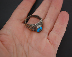 Ethnic Turquoise Ring - Size 8 / 8.25