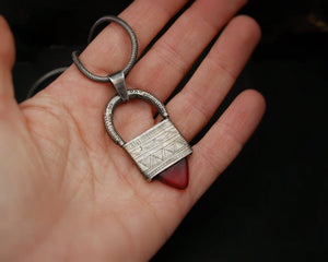 Tuareg Ingall Cross on Silver Chain