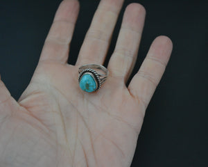 Native American Navajo Turquoise Ring - Size 5.75