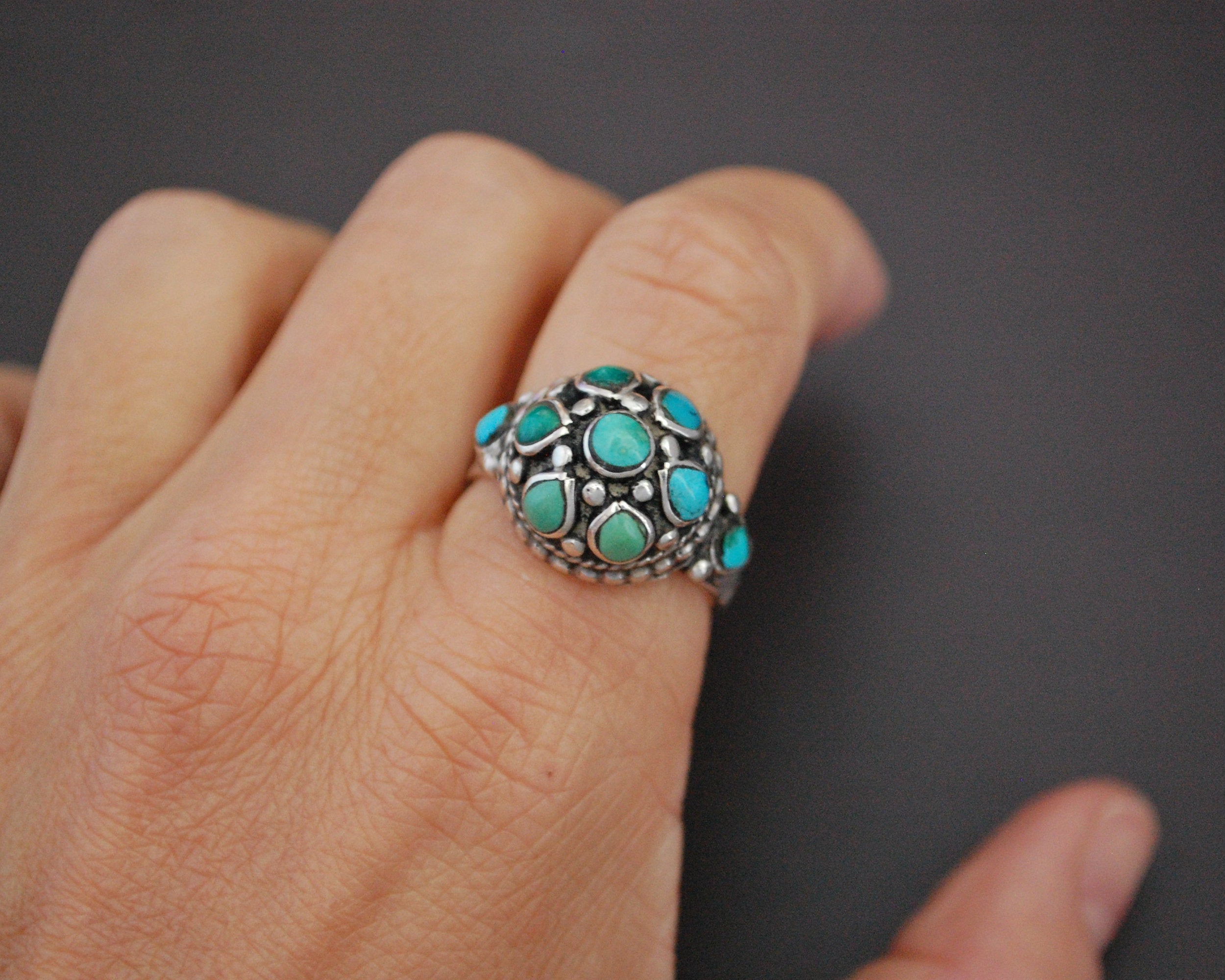 Ladakh Turquoise Ring - Size 8.5